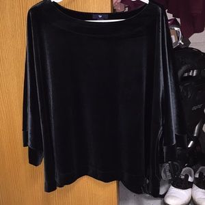 Black velvet dress shirt